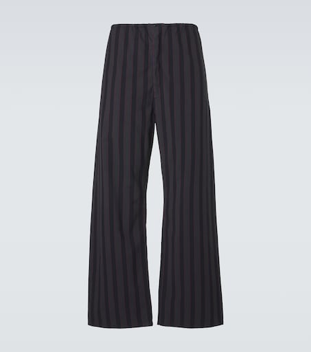 Maison Margiela Striped cotton wide-leg pants