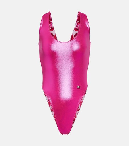 ワンピース水着 DOLCE & GABBANA Woman Swimsuit Pink O9A13JFSG9R HN5IY Metallic swimsuit in pink - Dolce Gabbana | Mytheresa