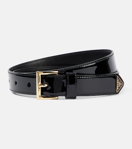 Patent leather belt in black - Prada | Mytheresa