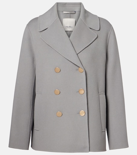 Margot double-breasted virgin wool jacket in grey - S Max Mara