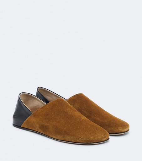 Suede slip-on shoes