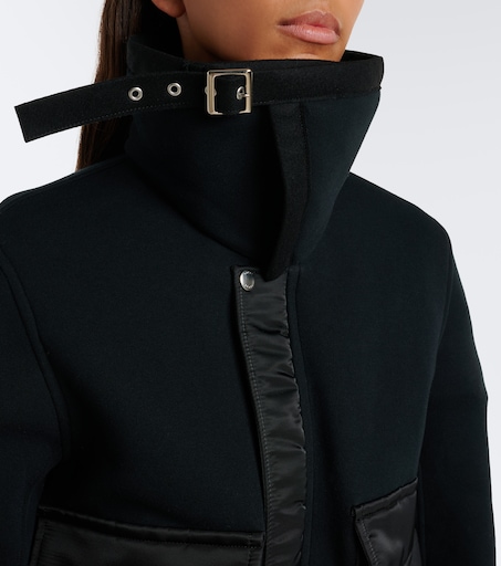 SACAI 패널 코튼 블렌드 블루종 자켓