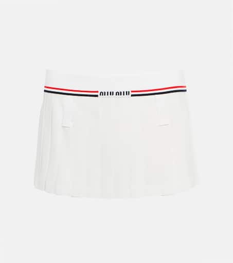 ワンピース MIU MIU Women Mid Skirts MF5568SOOO15T9 F0009 WHITE Miu Miu floral-embellished Midi Skirt | White | FARFETCH CA