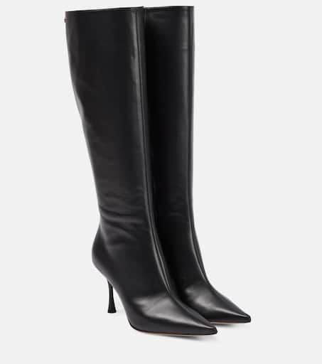 Leather knee-high boots in black - Gianvito Rossi | Mytheresa