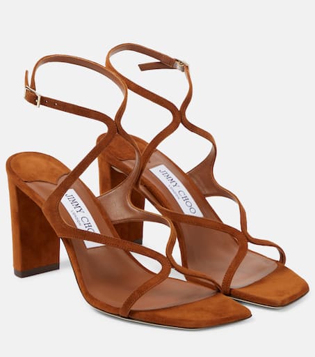 Azie 85 suede sandals in brown - Jimmy Choo | Mytheresa