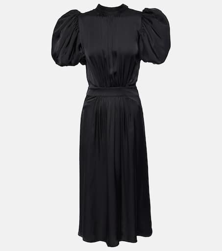 関税込【Rotate】Dawnana embellished puff-sleeve gown Dawnana embellished puff-sleeve gown in black - Rotate