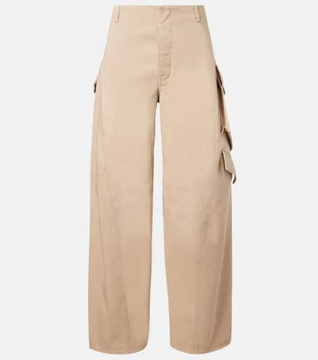 パンツ ALAIA ROUND CARGO TROUSERS IN GABARDINE ALAÏA BURGUNDY ROUND CARGO PANTS |ALAÏA US
