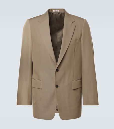 Wool gabardine blazer in beige - Auralee | Mytheresa Wool gabardine blazer in beige - Auralee | Mytheresa
