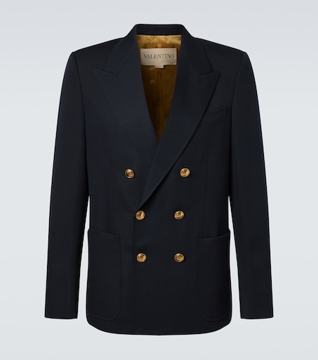 Valentino Double-breasted virgin wool blazer