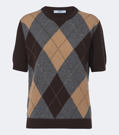 Argyle cashmere sweater in multicoloured - Prada | Mytheresa