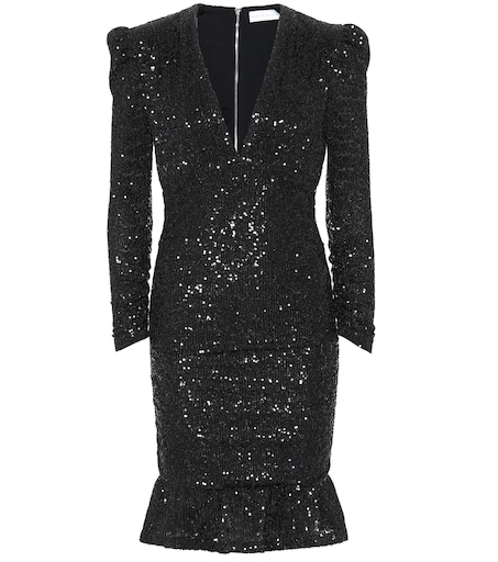 princess polly baby blue dress Mona sequined minidress in black - Rebecca Vallance