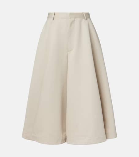 スカート Bottega Veneta Forest green culottes in wool Bottega Veneta Wool gabardine trousers - Green | 644546V0B204704