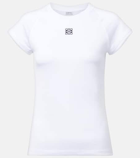 【LOEWE】Anagram cropped embroidered cotton T-shirt Tシャツ LOEWE Cropped embroidered cotton-jersey T-shirt | NET-A-PORTER