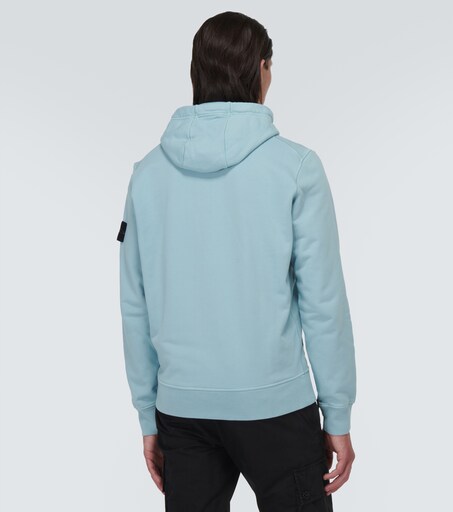 Cotton Hoodie in Blue - Stone Island | Mytheresa
