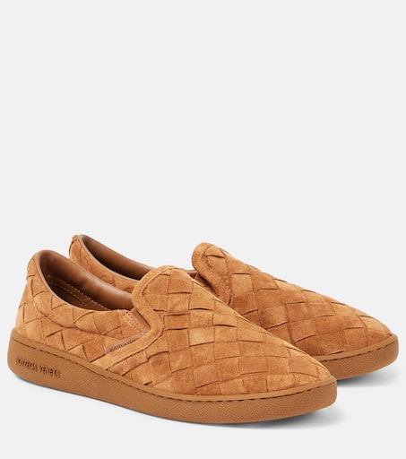 【関税&送料込】Bottega Veneta Sawyer Slip-On Sneakers In Vn Sawyer leather slip-on sneakers in beige - Bottega Veneta