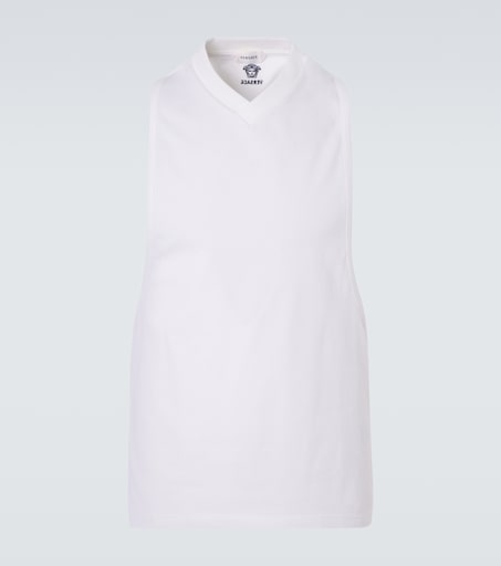 Versace Cotton-blend jersey tank top
