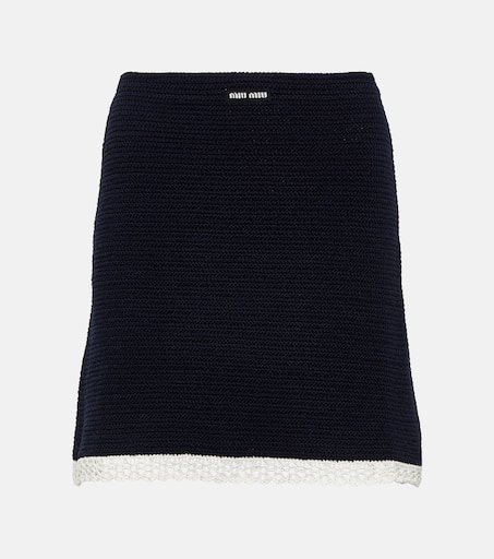 【関税&送料込】Miu Miu Two-Tone Crochet Mini Skirt f427638998922d739c636000da1caf