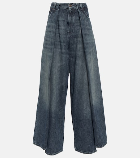 High-rise wide-leg jeans in blue - Balenciaga | Mytheresa