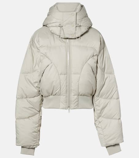 Quilted cropped puffer jacket in grey - Adidas By Stella Mc