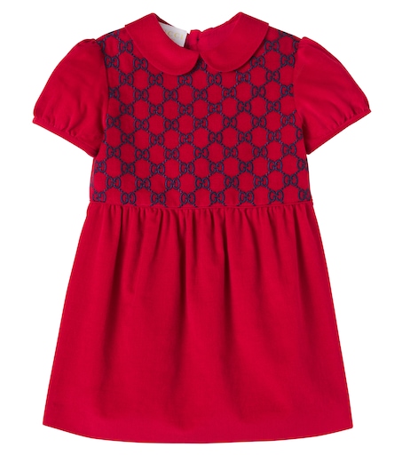 red gucci dress New Gucci Ruffled Silk-Georgette Hibiscus Red Dress It. 40