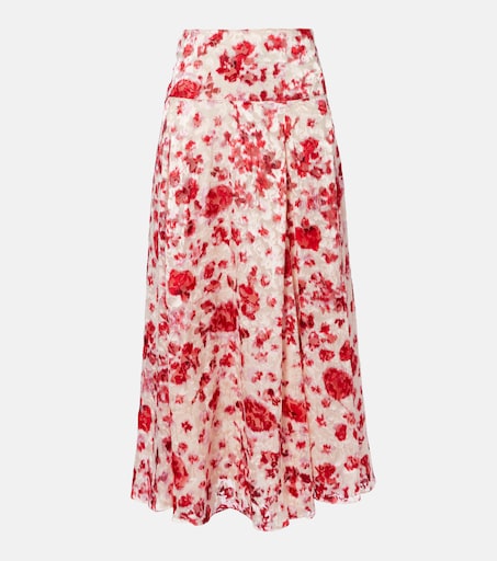 Hilza floral jacquard maxi skirt in pink - Isabel Marant | Mytheresa