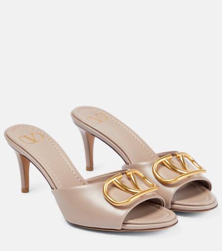 【VALENTINO】VLOGO MULES VLogo Leather Mules - Valentino Garavani | WE IN STYLE