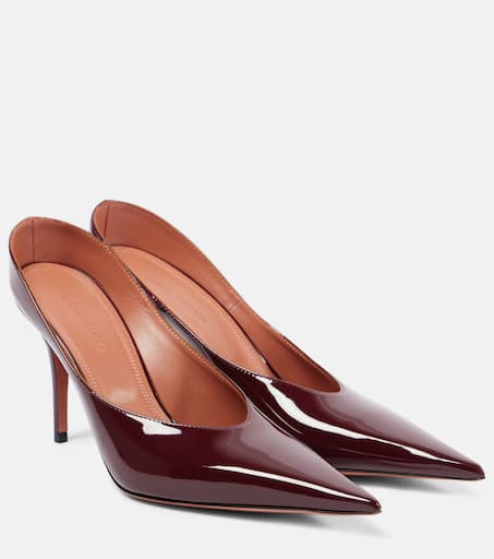 サンダル・ミュール Amina Muaddi Anok Mule Sandals In Patent Leather P00984974.jpg