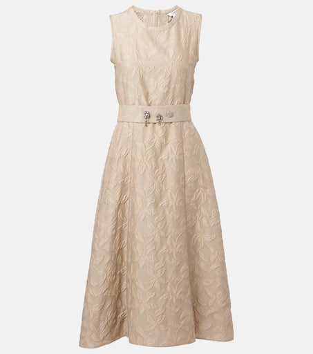 【送料&関税込】'S Max Mara Fiaba Dress Belted jacquard dress, beige | 
