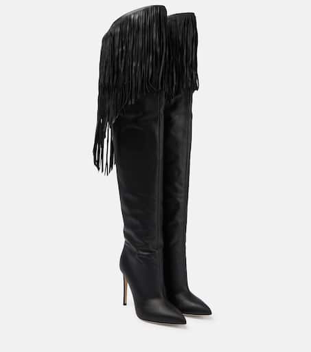 Fringe over hotsell the knee boots