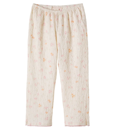 【新品】kongessloejd ELIN PANTS 2y Elin floral cotton pants in white - Konges Slojd | Mytheresa