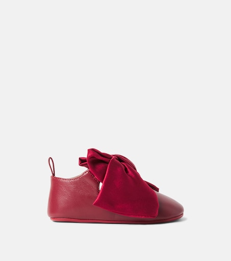 Christian Louboutin Kids 베이비 루 바베 가죽 발레 플랫