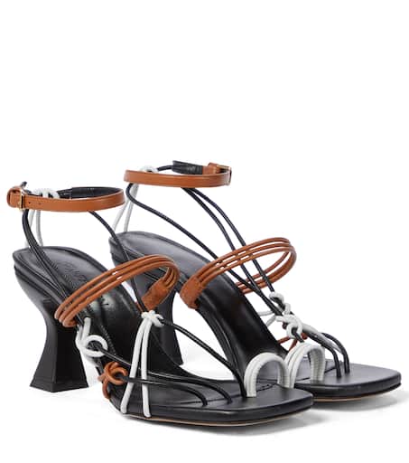 Leather sandals in black - JW Anderson | Mytheresa