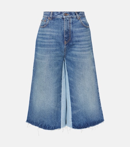 デニム・ジーパン CHLOE Women Denim Pants CHC23ADP06 150 467 Blue Chloé Wide Leg Jeans In Denim in Night blue | Chloé US