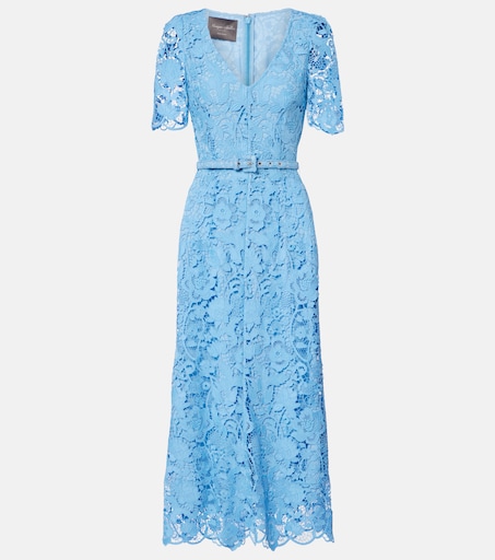 light blue lace dress midi Sabina Girls Twirly Blue Floral Summer Dress with Spaghetti Straps main image 1