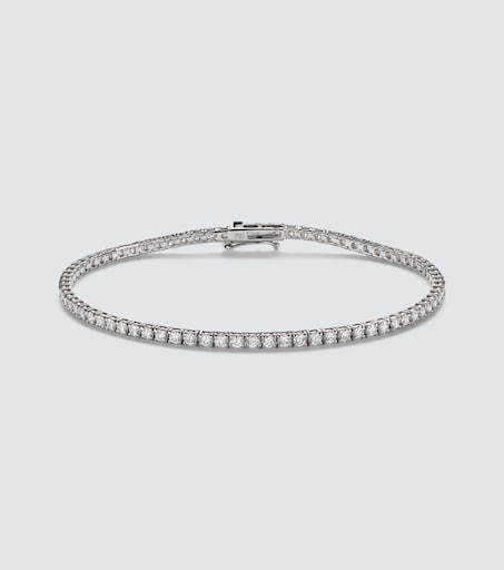 18kt white gold tennis bracelet with diamonds
