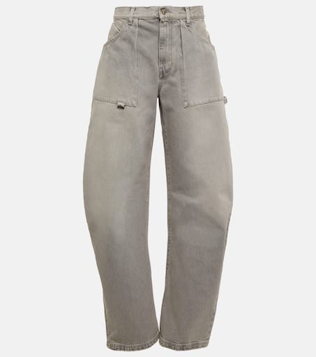Effie high-rise barrel-leg jeans in grey - The Attico