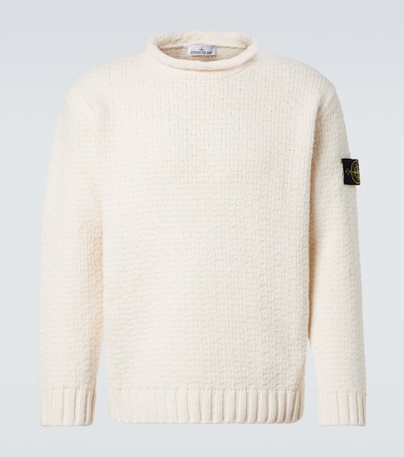 Compass cotton sweater in white - Stone Island | Mytheresa