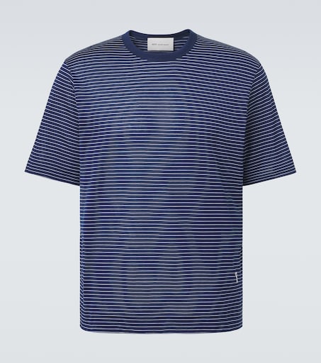 AMI Paris Striped cotton jersey T-shirt