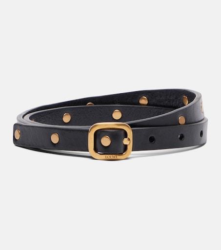Studded leather belt in black - Loewe | Mytheresa display picture 1