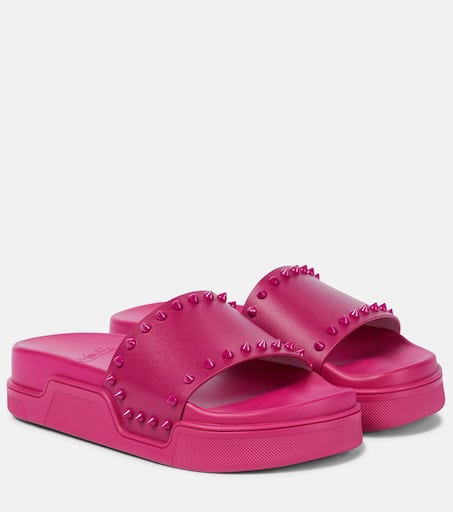 【関税送料込】ルブタン Daddy Studded Pool Slide Sandal Christian Louboutin DADDY POOL DONNA Spiked Studded Flat