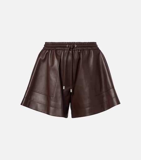 【送料&関税込】Loewe Sand Leather Shorts Loewe Shorts for Women | Mytheresa