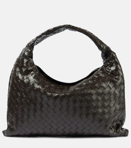 Hop Intrecciato leather shoulder bag in brown - Bottega