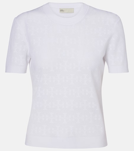 Tシャツ・カットソー TORY BURCH T Monogram Jacquard viscose blend t-shirt T Monogram Jacquard viscose blend t-shirt TORY BURCH