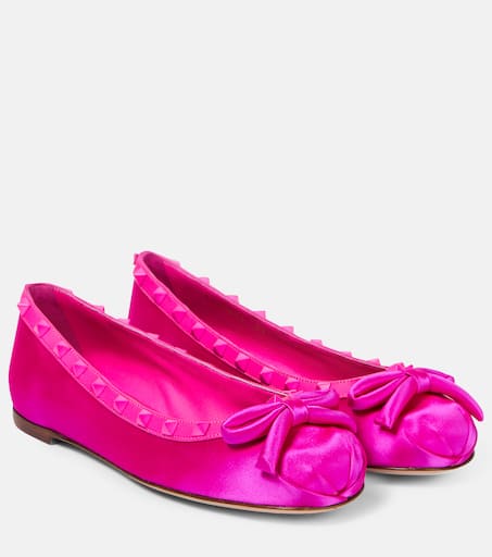 サンダル・ミュール Satin Ballerina Flats in Pink SATIN BALLET FLATS - Pink | ZARA United States