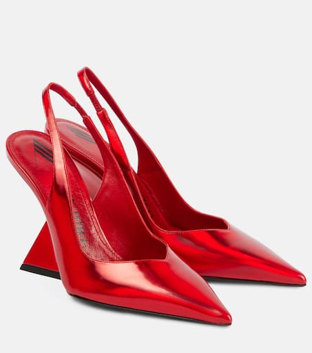 パンプス The Attico Slingback Viper Pumps THE ATTICO Viper Slingback Pump in White | FWRD