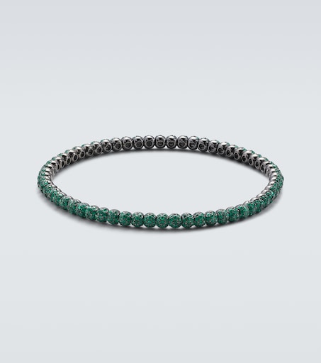 18kt rose gold bracelet with emeralds