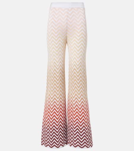 パンツ MISSONI Multicolor viscose blend trousers Zigzag viscose blend trousers with sequins Multicoloured