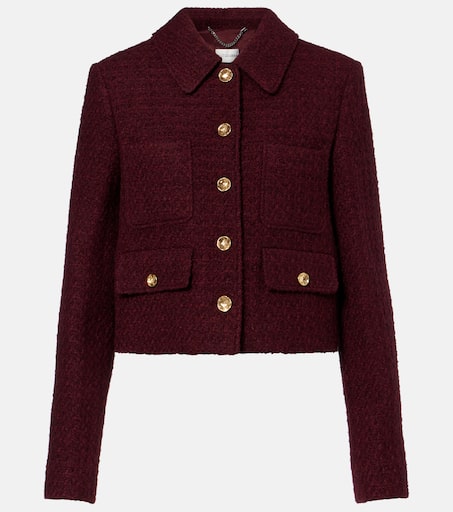 ジャケット・アウター misaSly GRAIN TWEED JACKET Short tweed and lurex jacket Yellow / Orange for Women | Maje