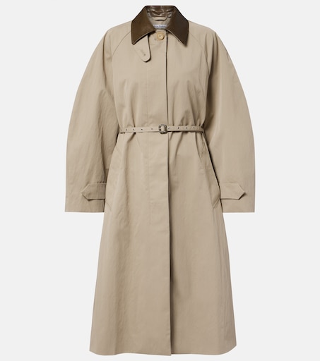 Cotton-blend technical trench coat in beige - Acne Studios | Mytheresa