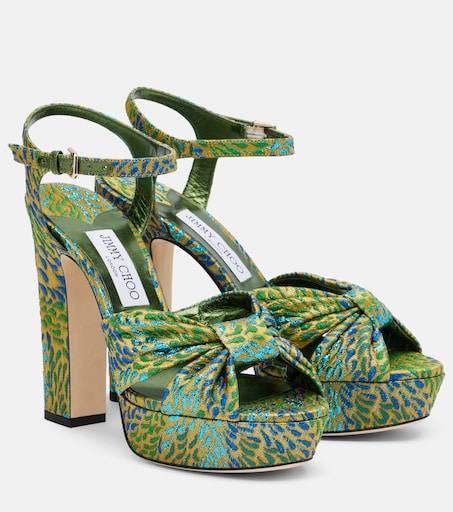 Heloise brocade platform sandals in multicoloured - Jimmy Choo
